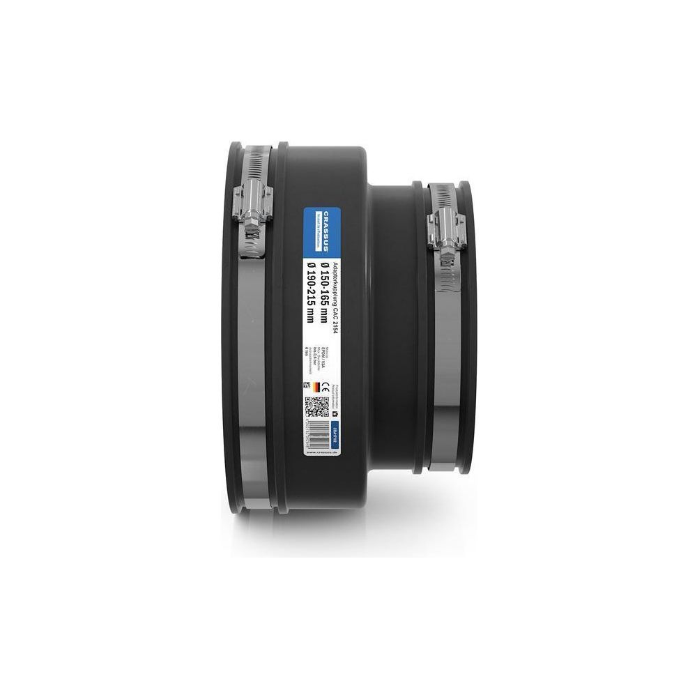 Crassus Adapterkupplung CAC 2154, 190-215mm auf 150-165mm, bis 0,6 bar, 150mm, EPDM/V... CRASSUS-CRA17182 4260182342848 (Abb. 3)
