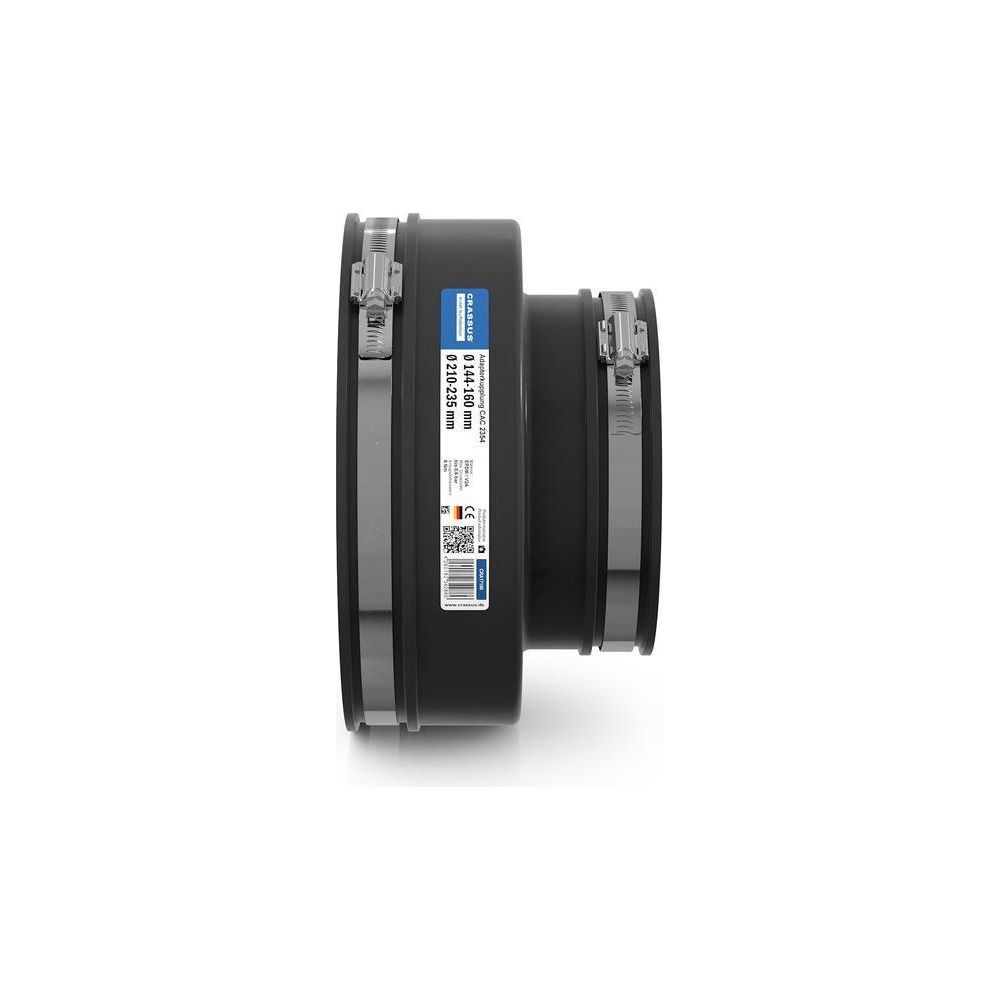Crassus Adapterkupplung CAC 2354, 210-235mm auf 144-160mm, bis 0,6 bar, 150mm, EPDM/V... CRASSUS-CRA17186 4260182342886 (Abb. 3)