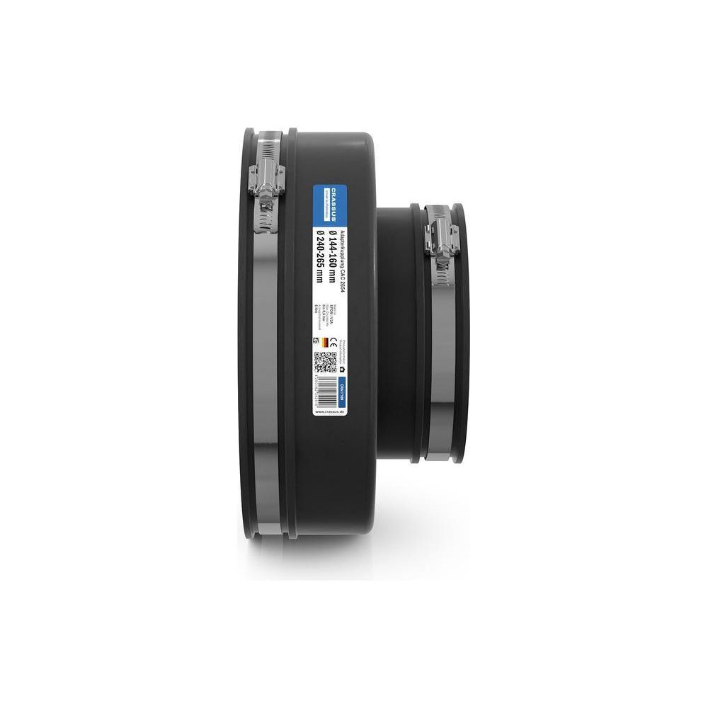 Crassus Adapterkupplung CAC 2654, 240-265mm auf 144-160mm, bis 0,6 bar, 150mm, EPDM/V... CRASSUS-CRA17189 4260182342916 (Abb. 3)