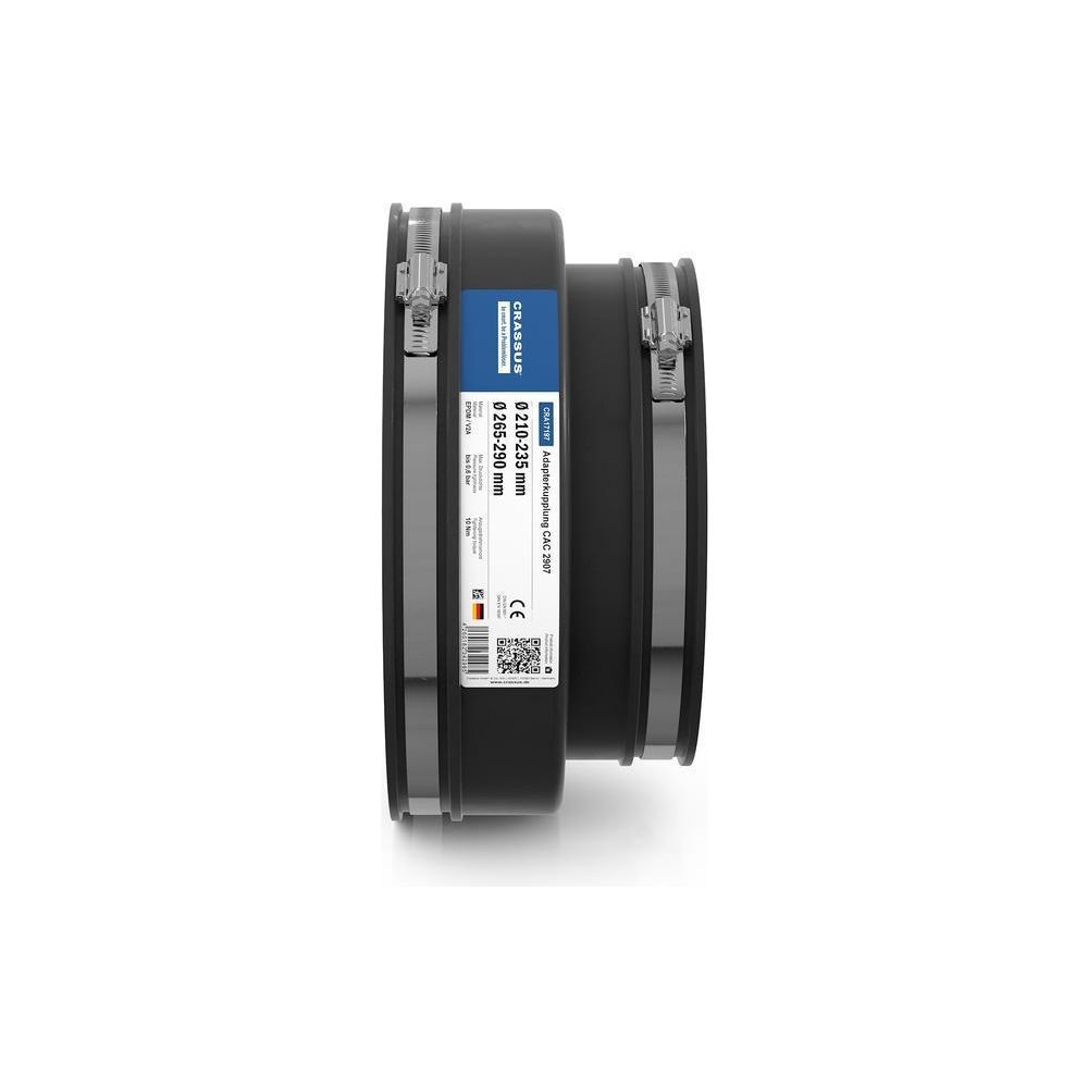 Crassus Adapterkupplung CAC 2907, 265-290mm auf 210-235mm, bis 0,6 bar, 150mm, EPDM/V... CRASSUS-CRA17197 4260182342985 (Abb. 3)