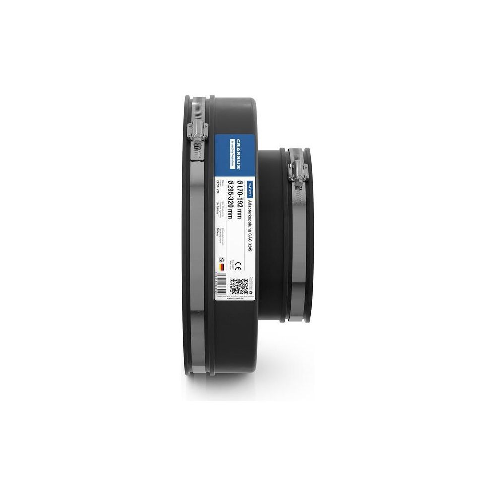 Crassus Adapterkupplung CAC 3205, 295-320mm auf 170-192mm, bis 0,6 bar, 150mm, EPDM/V... CRASSUS-CRA17201 4260182343029 (Abb. 3)