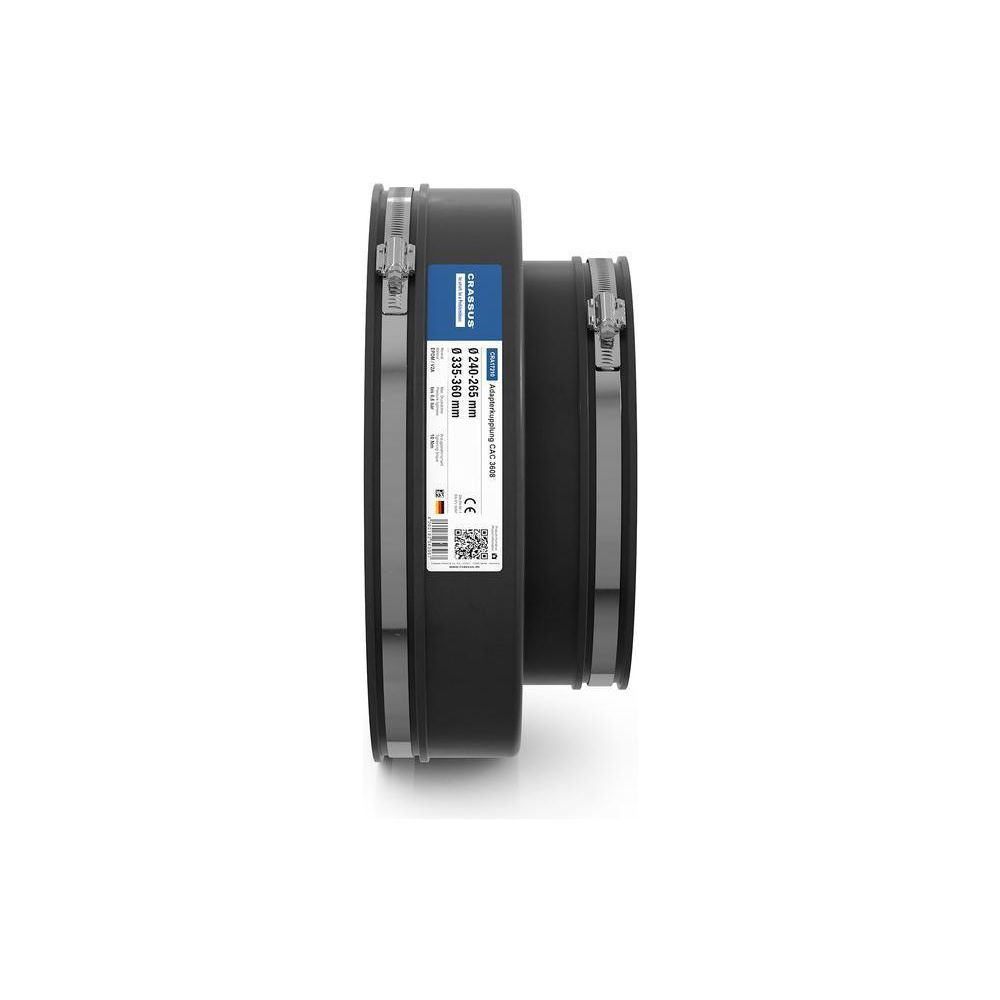 Crassus Adapterkupplung CAC 3608, 335-360mm auf 240-265mm, bis 0,6 bar, 165mm, EPDM/V... CRASSUS-CRA17210 4260182343067 (Abb. 3)