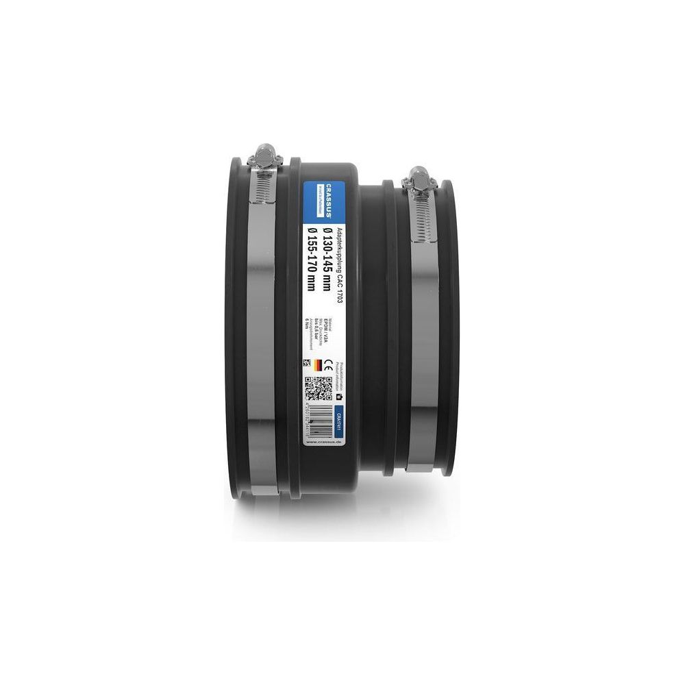 Crassus Adapterkupplung CAC 1703, 155-170mm auf 130-145mm, bis 0,6 bar, 120mm, EPDM/V... CRASSUS-CRA17411 4260182344118 (Abb. 3)