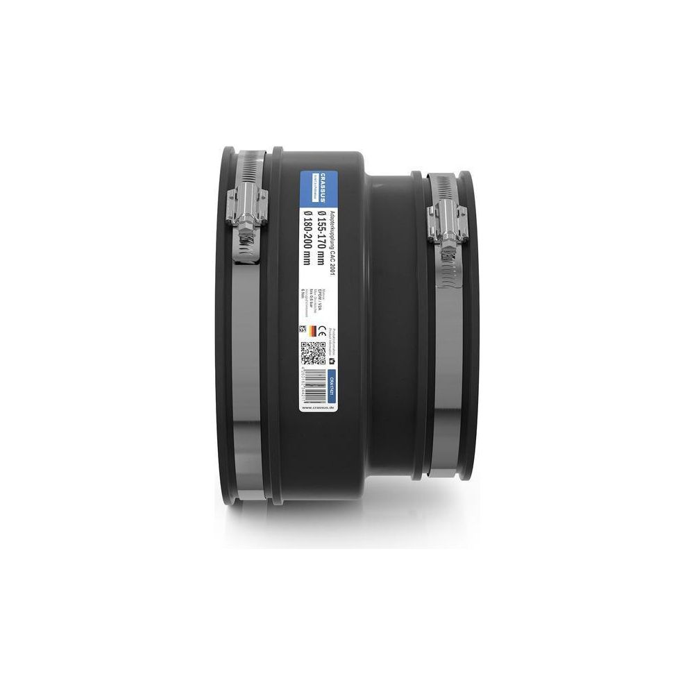 Crassus Adapterkupplung CAC 2001, 180-200mm auf 155-170mm, bis 0,6 bar, 150mm, EPDM/V... CRASSUS-CRA17421 4260182344217 (Abb. 3)