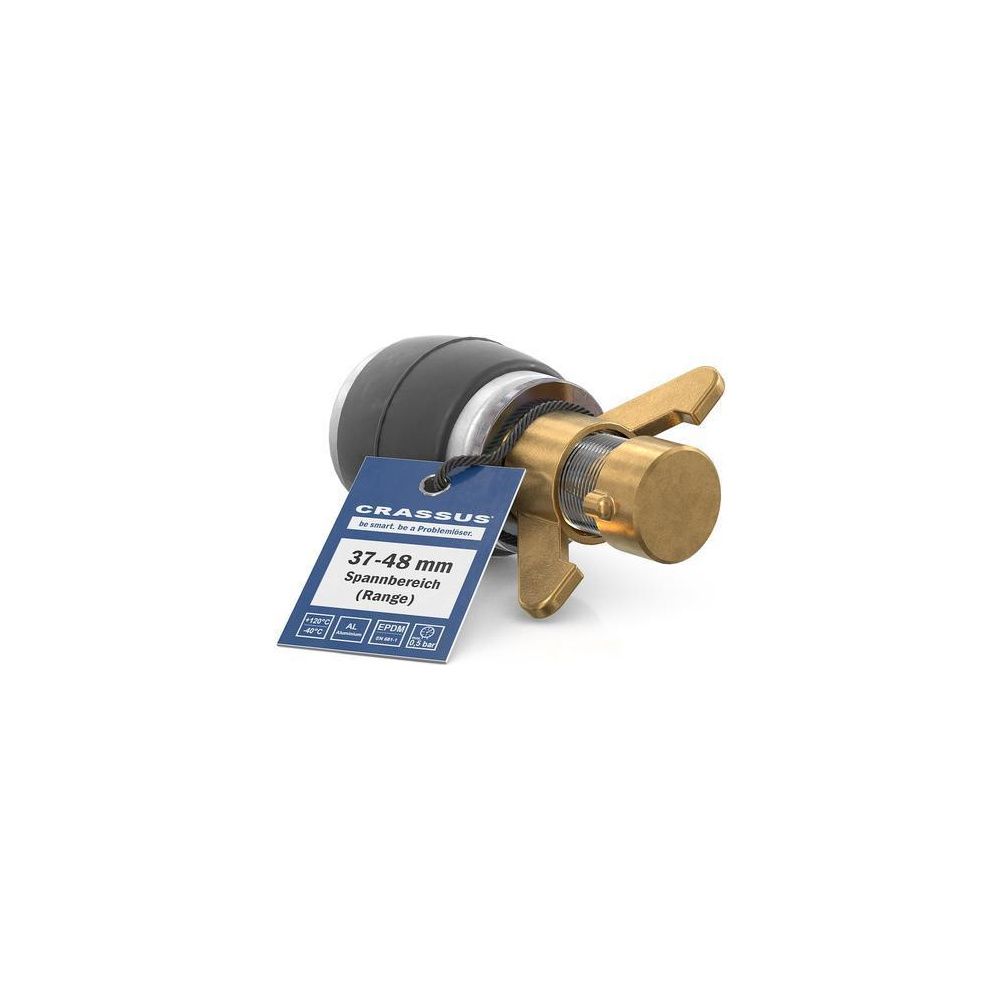 Crassus Schnellverschlussstopfen CSV 50, 37-48mm, bis 0,5 bar, 100mm, EPDM/Aluminium... CRASSUS-CRA18619 4260431854269 (Abb. 2)