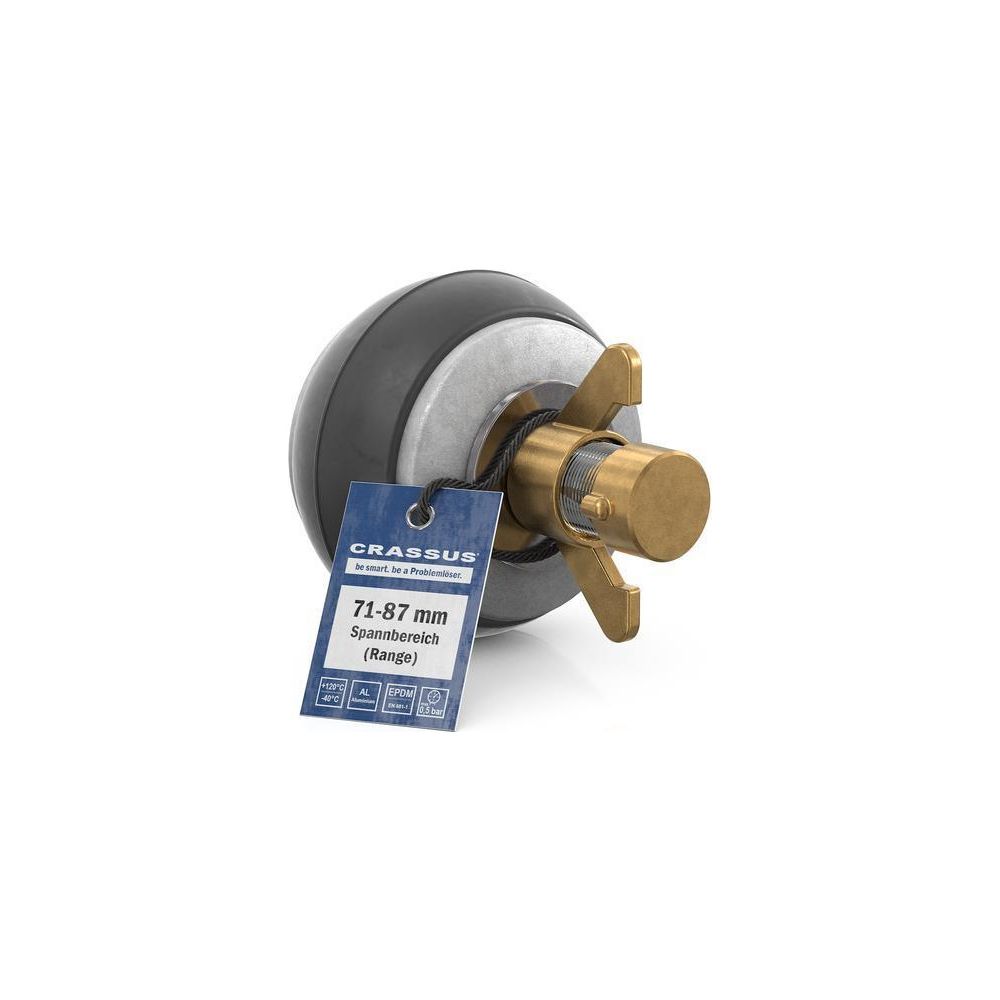 Crassus Schnellverschlussstopfen CSV 80, 71-87mm, bis 0,5 bar, 100mm, EPDM/Aluminium... CRASSUS-CRA18622 4260431854290 (Abb. 2)