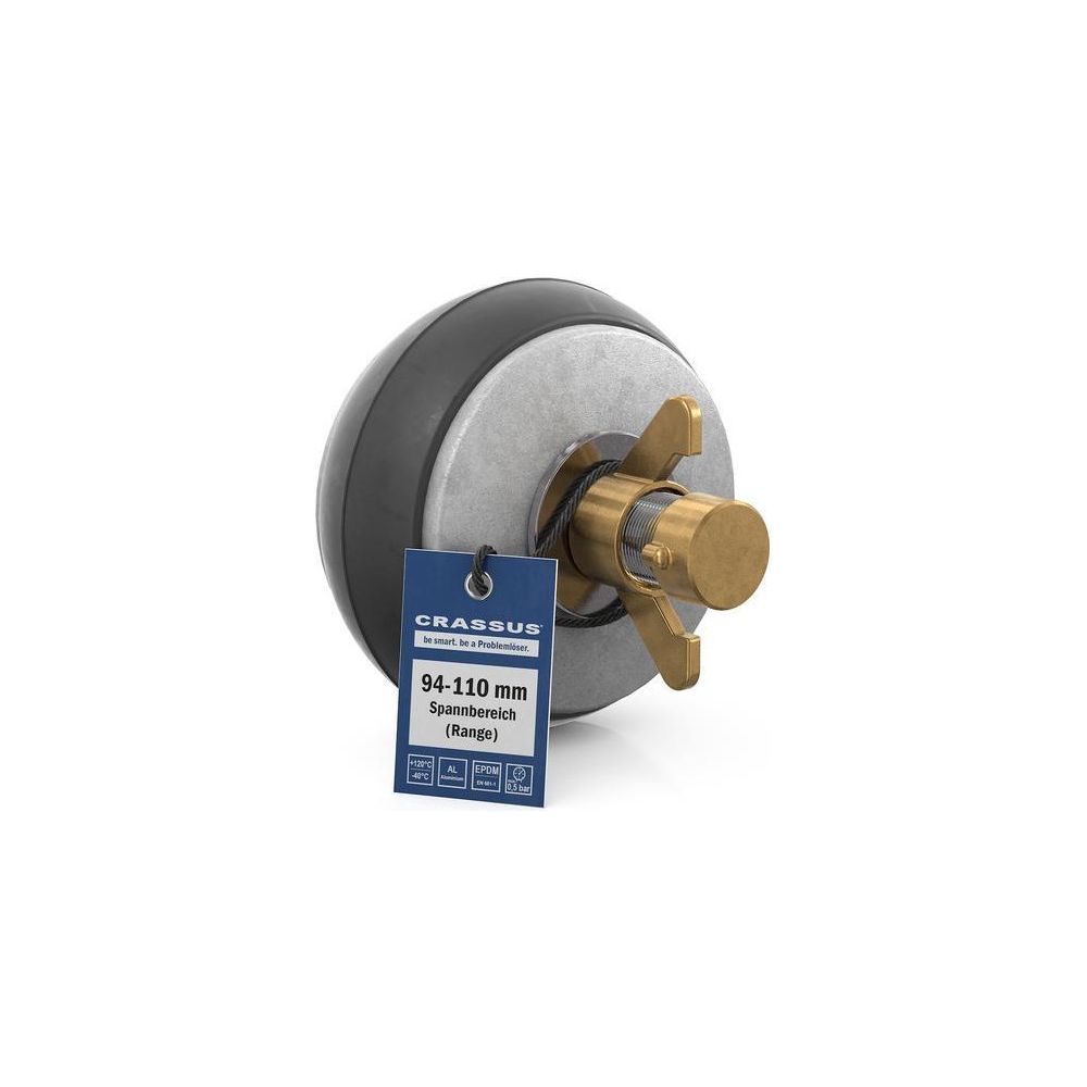 Crassus Schnellverschlussstopfen CSV 100, 94-110mm, bis 0,5 bar, 100mm, EPDM/Aluminiu... CRASSUS-CRA18624 4260182343166 (Abb. 2)