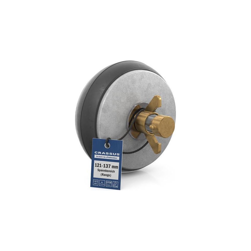 Crassus Schnellverschlussstopfen CSV 125, 121-137mm, bis 0,5 bar, 100mm, EPDM/Alumini... CRASSUS-CRA18626 4260182343180 (Abb. 2)