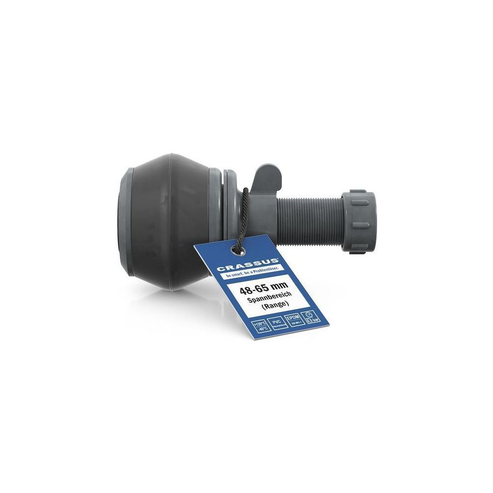 Crassus Schnellverschlussstopfen CSV 60 PVC, 48-65mm, bis 0,5 bar, 100mm, EPDM/PVC... CRASSUS-CRA18637 4260431851213 (Abb. 3)