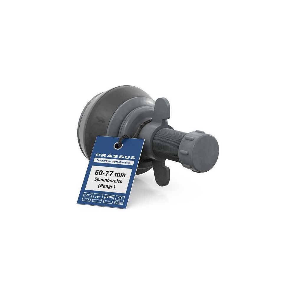 Crassus Schnellverschlussstopfen CSV 70 PVC, 60-77mm, bis 0,5 bar, 100mm, EPDM/PVC... CRASSUS-CRA18638 4260431851220 (Abb. 2)