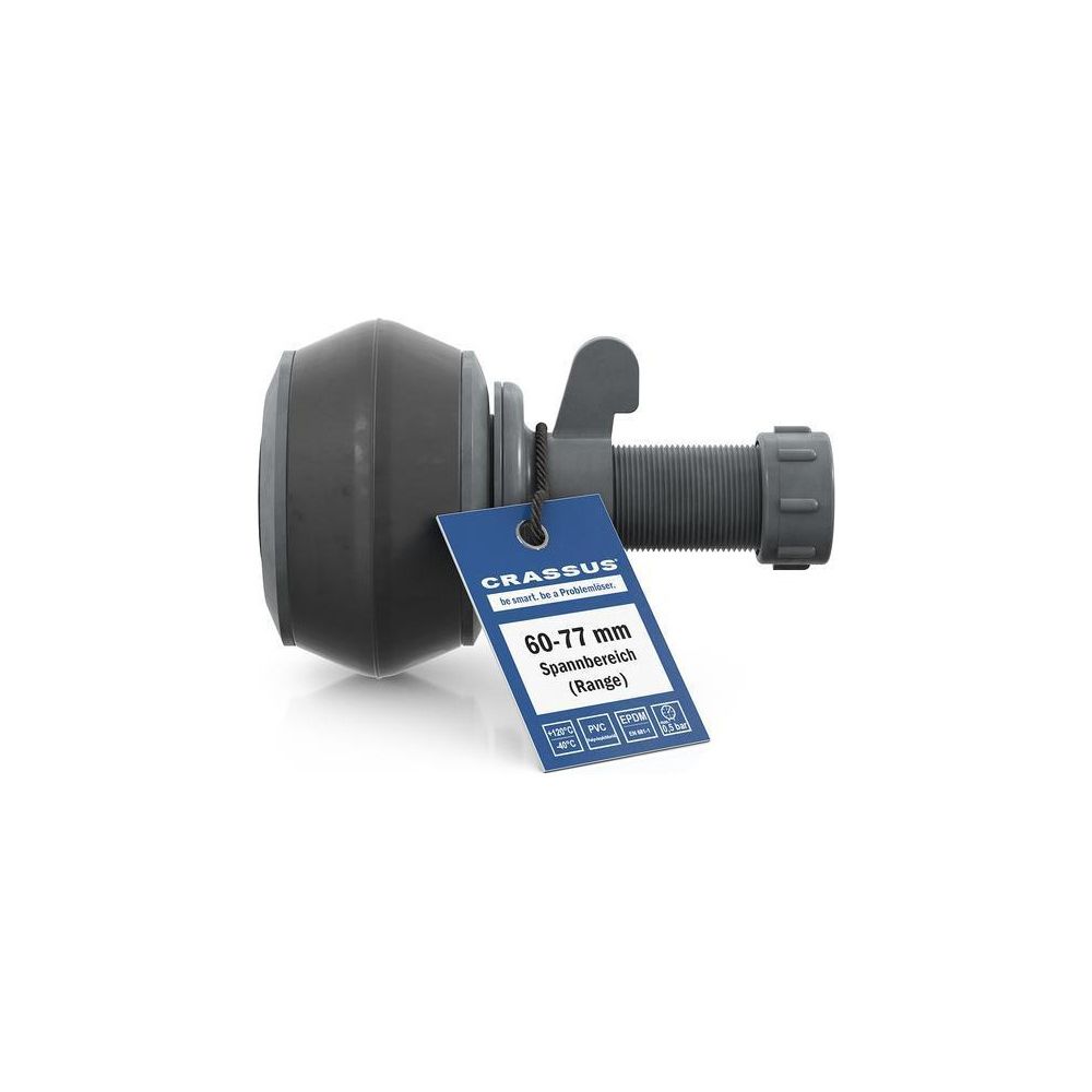 Crassus Schnellverschlussstopfen CSV 70 PVC, 60-77mm, bis 0,5 bar, 100mm, EPDM/PVC... CRASSUS-CRA18638 4260431851220 (Abb. 3)