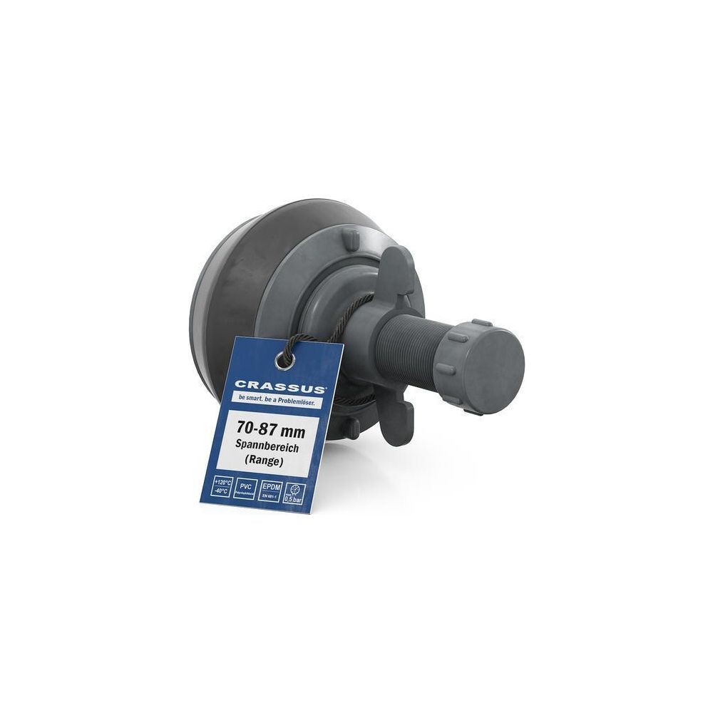 Crassus Schnellverschlussstopfen CSV 80 PVC, 70-87mm, bis 0,5 bar, 100mm, EPDM/PVC... CRASSUS-CRA18639 4260431851237 (Abb. 2)