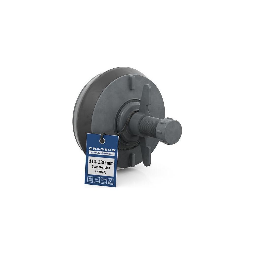 Crassus Schnellverschlussstopfen CSV 120 PVC, 114-130mm, bis 0,5 bar, 100mm, EPDM/PVC... CRASSUS-CRA18642 4260182345689 (Abb. 2)