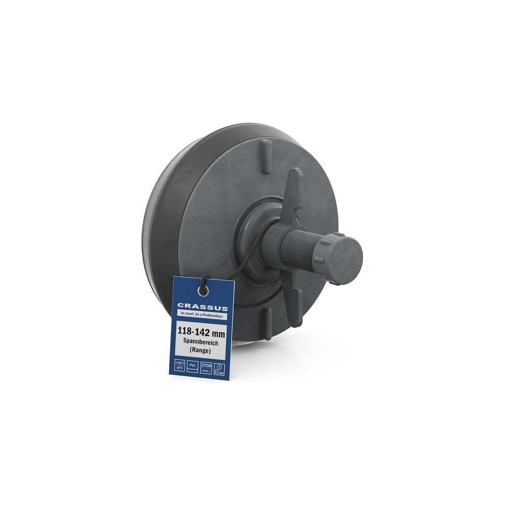 Crassus Schnellverschlussstopfen CSV 125 PVC, 118-142mm, bis 0,5 bar, 100mm, EPDM/PVC... CRASSUS-CRA18643 4260182345696 (Abb. 2)