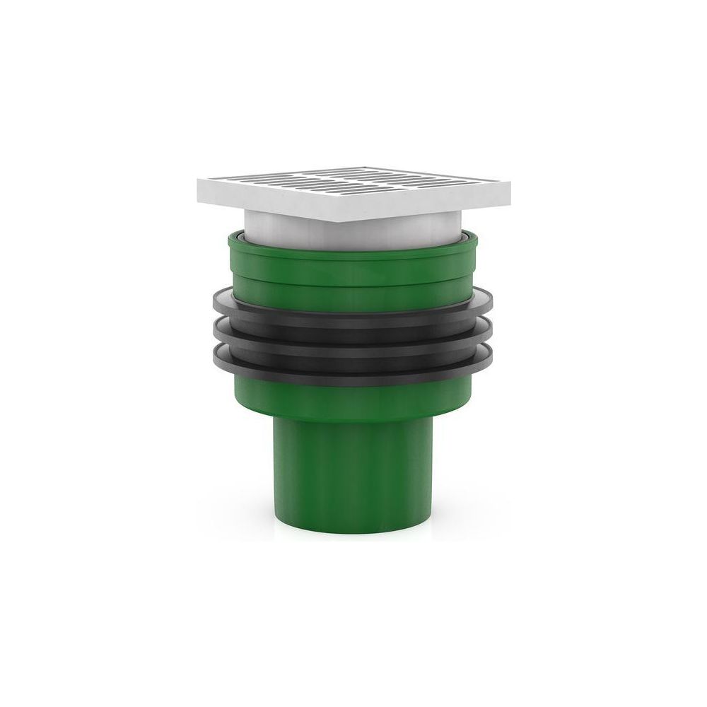 Crassus Bodenablauf KG2000 Innen, DN 50/110, 1,79l/s, bis 2,5 bar, 150x150mm, Kuns... CRASSUS-CRA22800KG2 4260431850155 (Abb. 2)