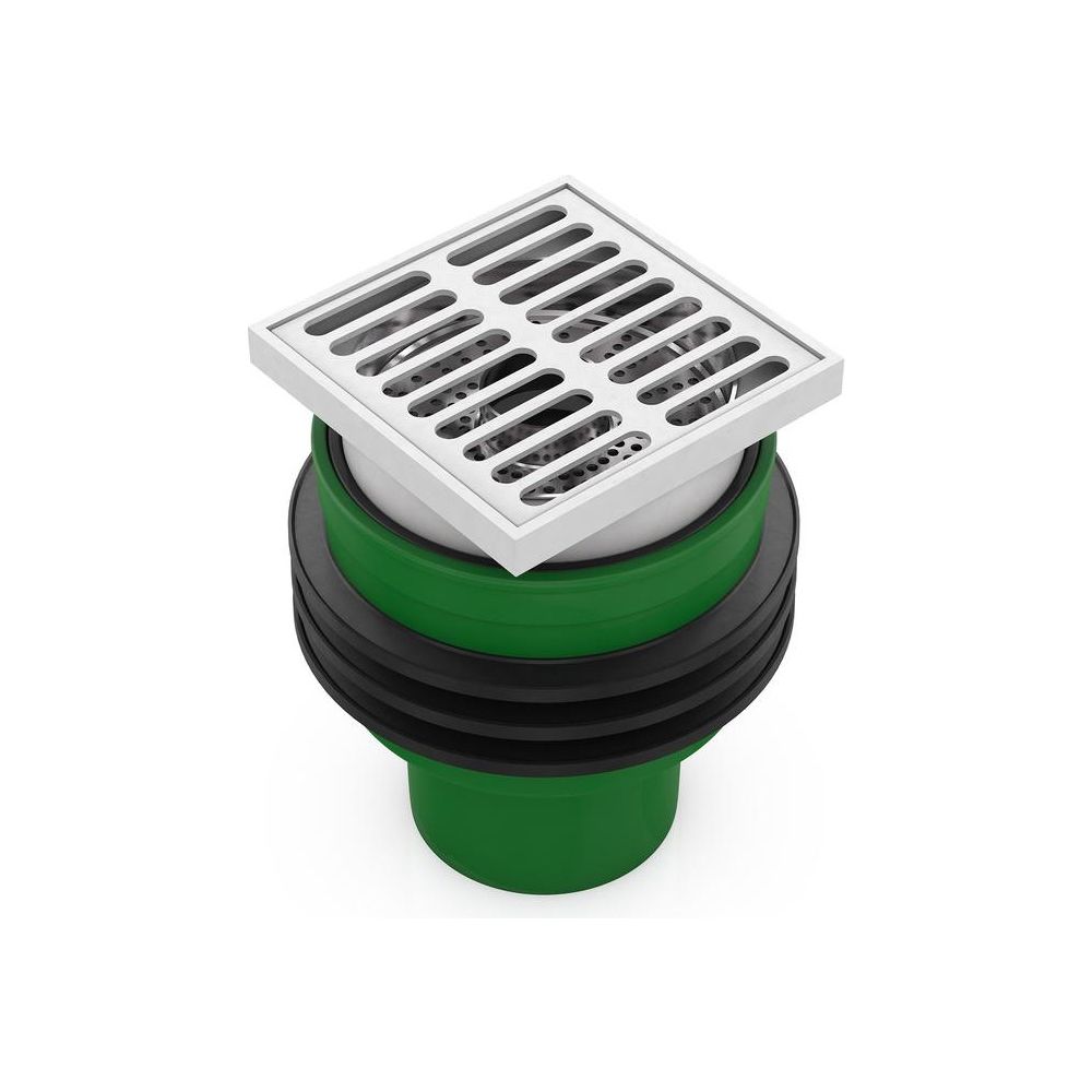 Crassus Bodenablauf KG2000 Innen, DN 50/110, 1,79l/s, bis 2,5 bar, 150x150mm, Kuns... CRASSUS-CRA22800KG2 4260431850155 (Abb. 3)
