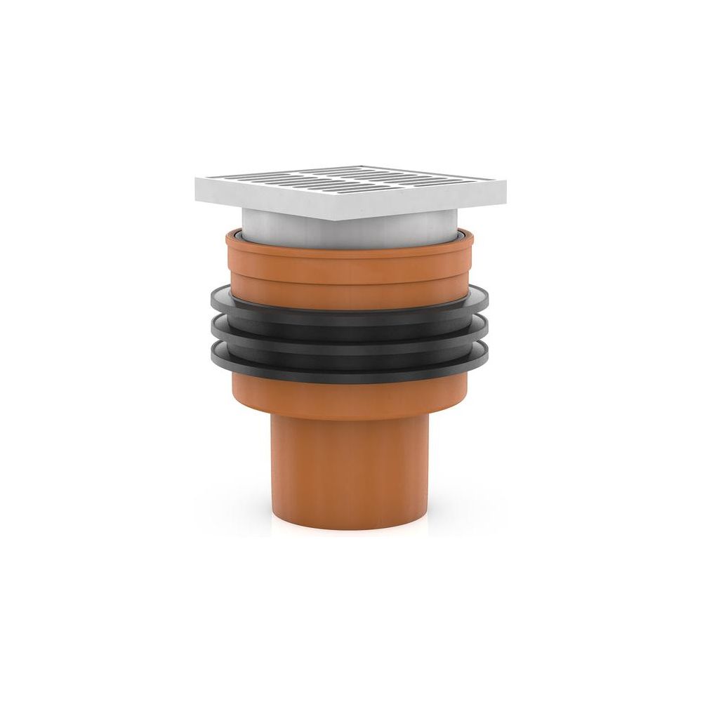 Crassus Bodenablauf KG Innen, DN 50/110, 1,79l/s, bis 2,5 bar, 150x150mm, Kunststoff... CRASSUS-CRA22800 4260431850148 (Abb. 2)