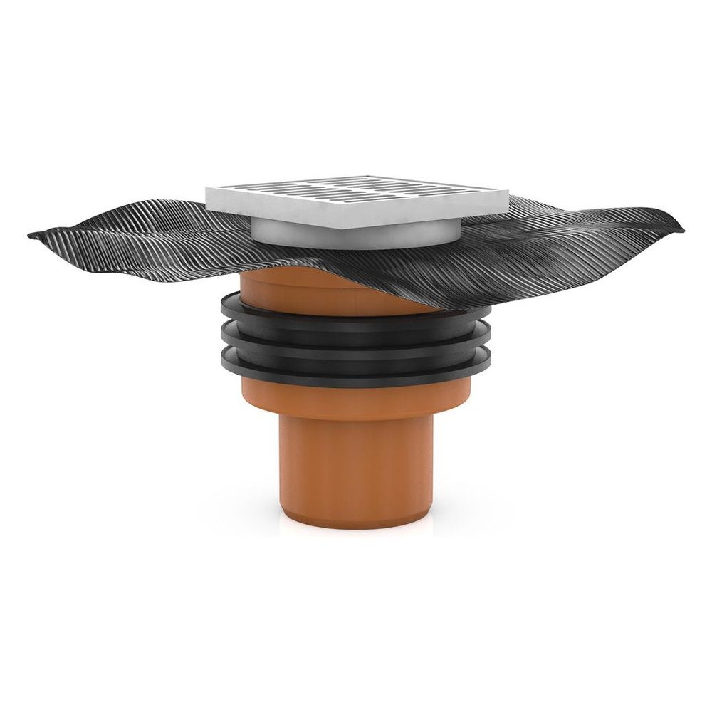 Crassus Bodenablauf KG mit Folienflansch Innen, DN 50/110, 1,79l/s, bis 2,5 bar, 150x... CRASSUS-CRA22801 4260431850162 (Abb. 2)