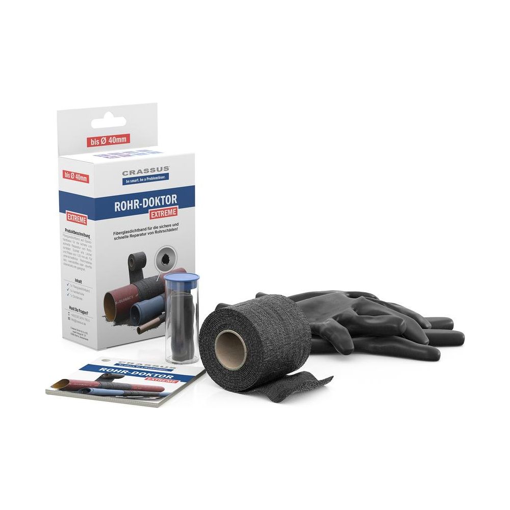Crassus Rohrreparatur-Set Rohr-Doktor Extreme CPW 040, 50mm, 1,25m, 1mm, Schwarz... CRASSUS-CRA70105 4260182345870 (Abb. 2)