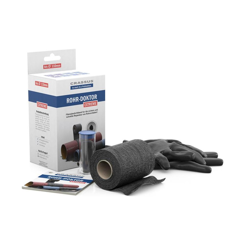 Crassus Rohrreparatur-Set Rohr-Doktor Extreme CPW 100, 75mm, Schwarz, CRA70106... CRASSUS-CRA70106 4260182345887 (Abb. 2)