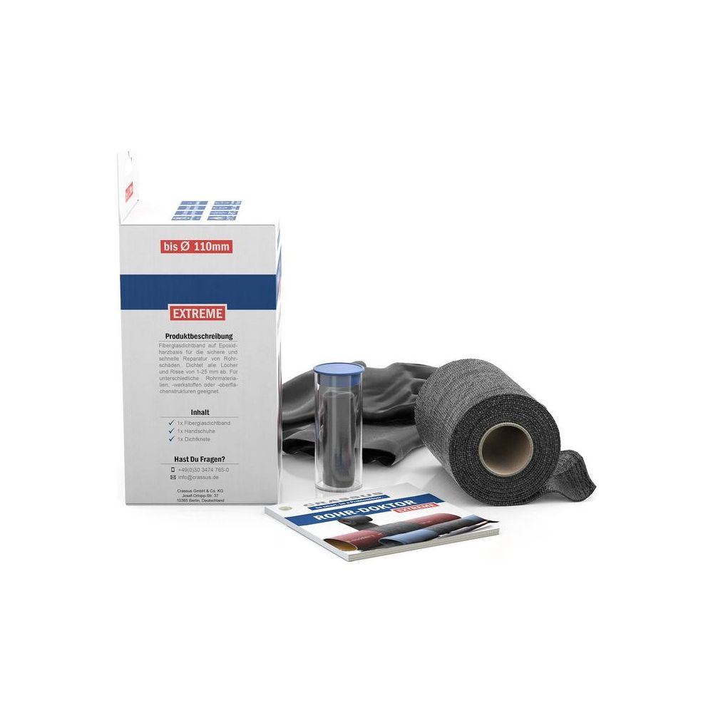 Crassus Rohrreparatur-Set Rohr-Doktor Extreme CPW 100, 75mm, Schwarz, CRA70106... CRASSUS-CRA70106 4260182345887 (Abb. 3)