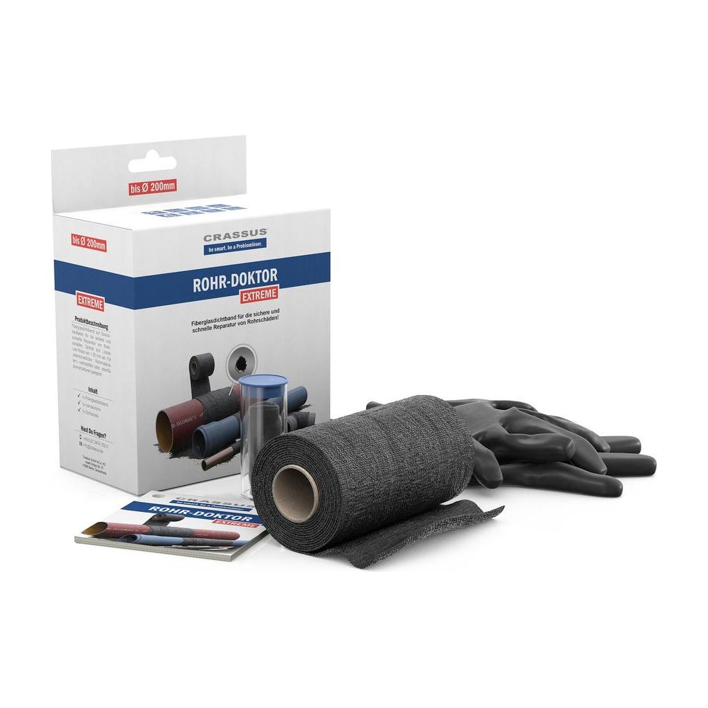 Crassus Rohrreparatur-Set Rohr-Doktor Extreme CPW 200, 100mm, 7,5m, 1mm, Schwarz... CRASSUS-CRA70107 4260182345894 (Abb. 2)