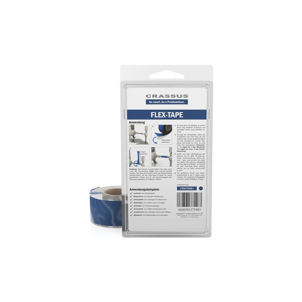 Crassus Reparaturband Flex-Tape, 25x3,5x0,7mm, Blau, CRA70601... CRASSUS-CRA70601 4260391375583 (Abb. 4)