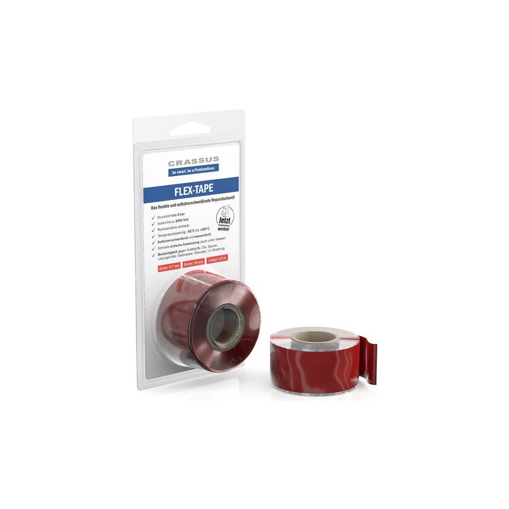 Crassus Reparaturband Flex-Tape, 25x3,5x0,7mm, Rot, CRA70602... CRASSUS-CRA70602 4260391375590 (Abb. 2)