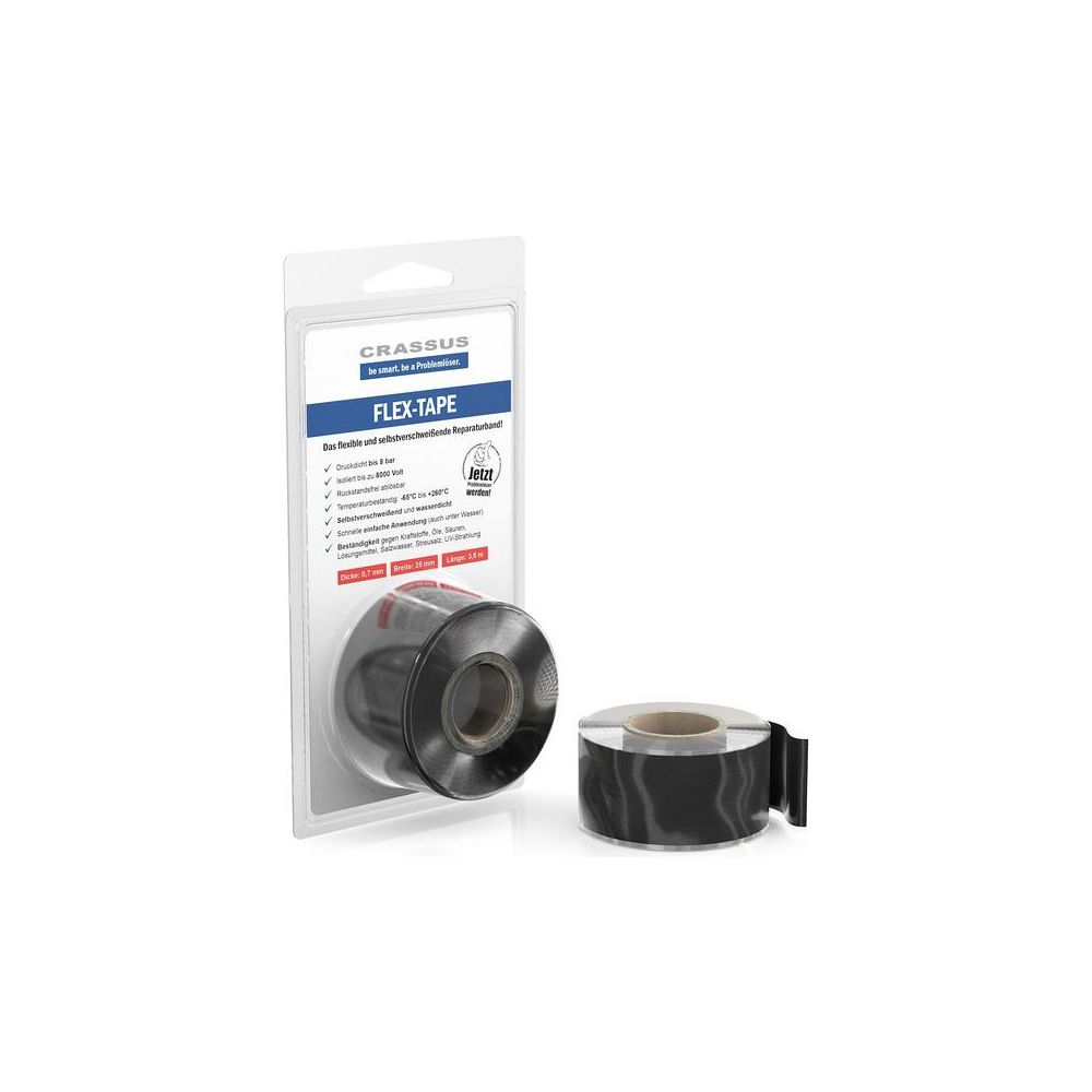 Crassus Reparaturband Flex-Tape, 25x3,5x0,7mm, Schwarz, CRA70605... CRASSUS-CRA70605 4260391375620 (Abb. 2)