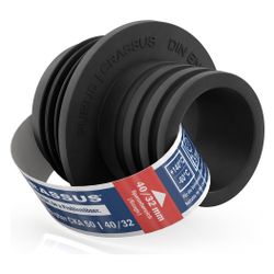 Crassus Kombiadapter CKA 50/40/32, 50mm auf 40/32mm, bis 0,5 bar, TPE, Schwarz... CRASSUS-CRA10011 4260182340110 (Abb. 1)