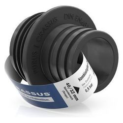 Crassus Kombiadapter CKA 50/40/32, 50mm auf 40/32mm, bis 0,5 bar, TPE, Schwarz... CRASSUS-CRA10011 4260182340110 (Abb. 1)