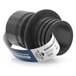 Crassus Kombiadapter CKA 64/58/50/40, 64/58mm auf 50/40mm, bis 0,5 bar, TPE, Schwarz... CRASSUS-CRA10012 4260182340127 (Abb. 1)