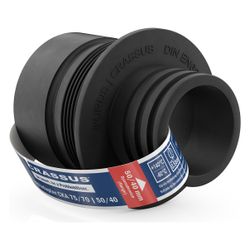 Crassus Kombiadapter CKA 75/70/50/40, 75/70mm auf 50/40mm, bis 0,5 bar, TPE, Schwarz... CRASSUS-CRA10013 4260182340134 (Abb. 1)