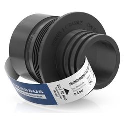 Crassus Kombiadapter CKA 75/70/50/40, 75/70mm auf 50/40mm, bis 0,5 bar, TPE, Schwarz... CRASSUS-CRA10013 4260182340134 (Abb. 1)