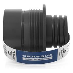 Crassus Kombiadapter CKA 75/70/50/40, 75/70mm auf 50/40mm, bis 0,5 bar, TPE, Schwarz... CRASSUS-CRA10013 4260182340134 (Abb. 1)