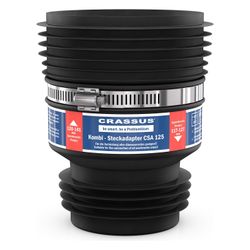 Crassus Steckadapter CSA 125, 120-141mm auf 117-127mm, bis 0,5 bar, EPDM... CRASSUS-CRA11021 4260182345276 (Abb. 1)