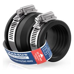 Crassus Adapterkupplung CAC 0502, 40-50mm auf 32-40mm, bis 0,6 bar, 70mm, TPE/V2A... CRASSUS-CRA12023 4260431851763 (Abb. 1)
