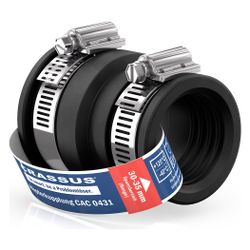 Crassus Adapterkupplung CAC 0431, 38-43mm auf 30-35mm, bis 0,6 bar, 70mm, EPDM/V2A... CRASSUS-CRA12028 4260182342695 (Abb. 1)