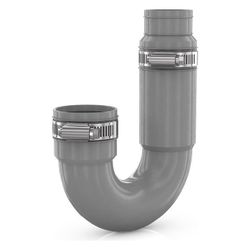 Crassus Flexibler Siphon, DN 32/38mm, Kunststoff, Grau, CRA12081... CRASSUS-CRA12081 4260182342664 (Abb. 1)