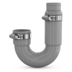 Crassus Flexibler Siphon, DN 32/38mm, Kunststoff, Grau, CRA12081... CRASSUS-CRA12081 4260182342664 (Abb. 1)