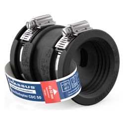 Crassus Schlauchadapter Typ 1 CDC 050, 40-50mm, 0,6 bar, 80mm, EPDM/V2A... CRASSUS-CRA14023 4260182340233 (Abb. 1)