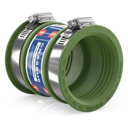 Crassus Schlauchadapter Typ 1 CDC 065 FKM, 50-65mm, 0,6 bar, 90mm, Gummi/V2A... CRASSUS-CRA14024FKM 4260431851343 (Abb. 1)