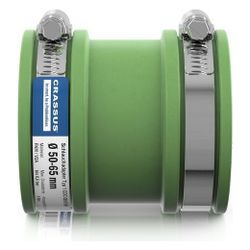 Crassus Schlauchadapter Typ 1 CDC 065 FKM, 50-65mm, 0,6 bar, 90mm, Gummi/V2A... CRASSUS-CRA14024FKM 4260431851343 (Abb. 1)