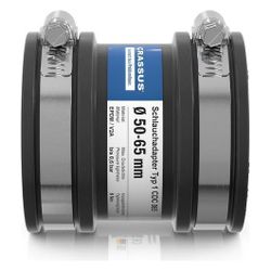 Crassus Schlauchadapter Typ 1 CDC 065, 50-65mm, 0,6 bar, EPDM/V2A, 90mm... CRASSUS-CRA14024 4260182340240 (Abb. 1)