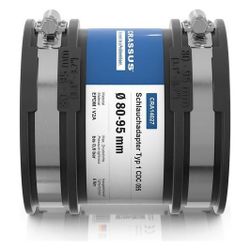 Crassus Schlauchadapter Typ 1 CDC 095, 80-95mm, 0,6 bar, EPDM/V2A, CRA14027... CRASSUS-CRA14027 4260182340271 (Abb. 1)
