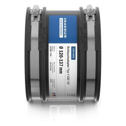 Crassus Schlauchadapter Typ 1 CDC 137, 120-137mm, 0,6 bar, EPDM/V2A, Gummi... CRASSUS-CRA14030 4260182340301 (Abb. 1)