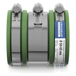 Crassus Schlauchadapter Typ 2B CSC 065 FKM, 50-65mm, 2,5 bar, Gummi, CRA14033FKM... CRASSUS-CRA14033FKM 4260431852159 (Abb. 1)