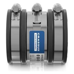 Crassus Schlauchadapter 2B CSC 065, 50-65mm, 2,5 bar, EPDM/V2A, Gummi, CRA14033... CRASSUS-CRA14033 4260182340332 (Abb. 1)