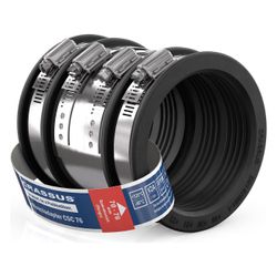 Crassus Schlauchadapter 2B CSC 076, 65-76mm, 2,5 bar, EPDM/V2A, 110mm, Gummi... CRASSUS-CRA14034 4260182340349 (Abb. 1)