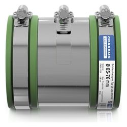 Crassus Schlauchadapter 2B CSC 076 65-76mm, 2,5 bar, FKM/V2A, CRA14034FKM... CRASSUS-CRA14034FKM 4260431852180 (Abb. 1)